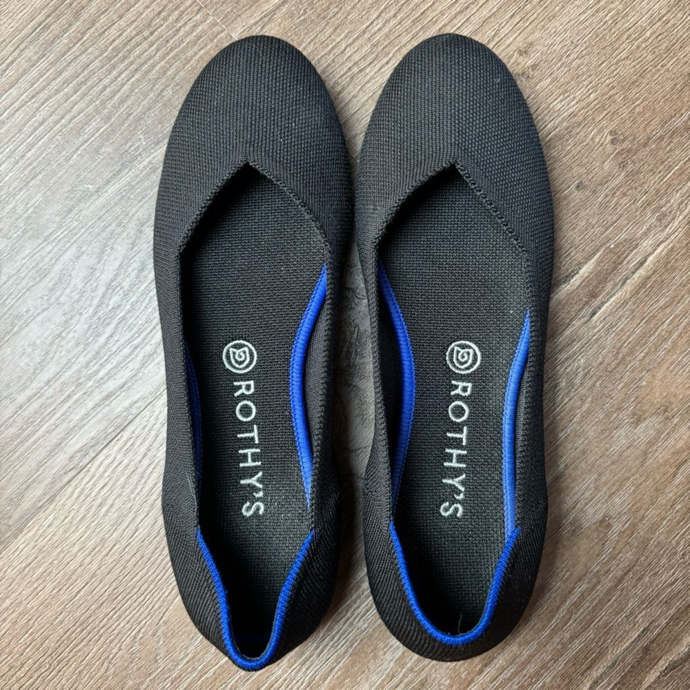 Rothy's Black and Blue Flats - Picture 2 of 9